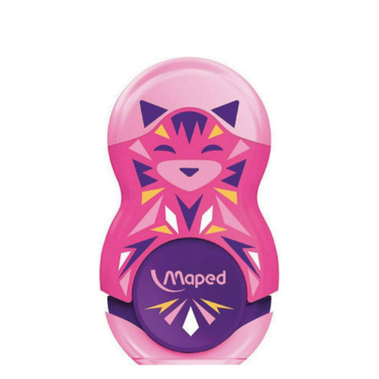Maped loopy mini cute 049113 γόμα - ξύστρα ροζ