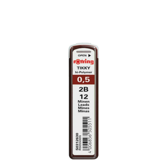 Rotring Tikky 505506 μύτες μηχανικού 0.5mm 2B 12τμχ