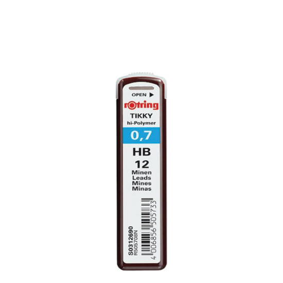 Rotring Tikky 505708 μύτες μηχανικού 0.7mm HB 12τμχ
