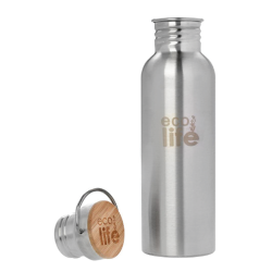 Ecolife 33-BO-1008 παγούρι Bamboo 750ml ασημί