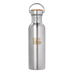 Ecolife 33-BO-1008 παγούρι Bamboo 750ml ασημί