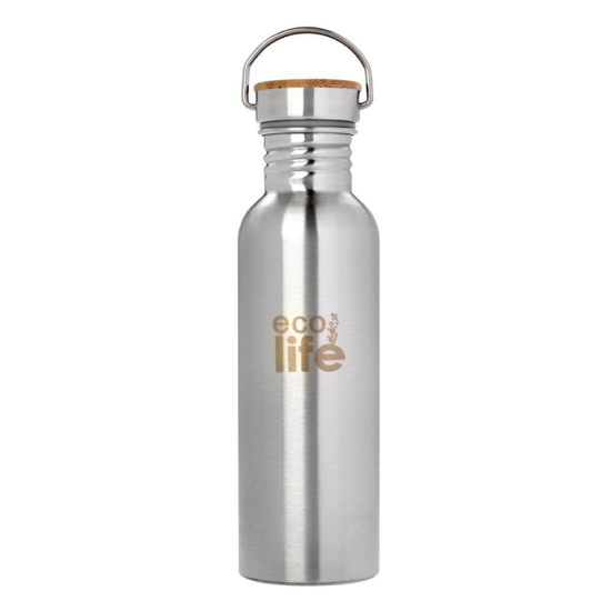 Ecolife 33-BO-1008 παγούρι Bamboo 750ml ασημί