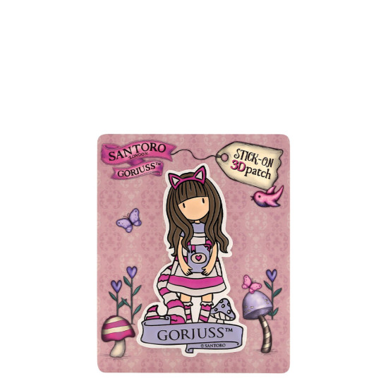 Santoro Gorjuss 1095GJ03 αυτοκόλλητα patch 3d Cheshire cat