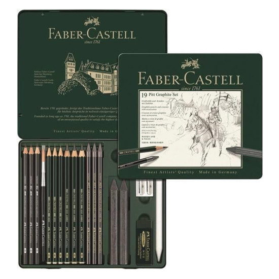 Faber Castell Pitt Graphite 112973 σετ μολύβια συμπαγούς γραφίτη 19τμχ