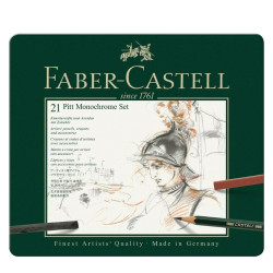 Faber Castell Monochrome 112976 σετ μεταλλική κασετίνα 21τμχ
