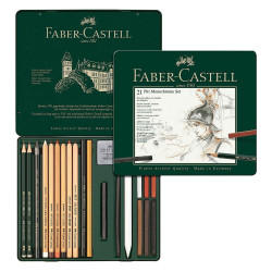 Faber Castell Monochrome 112976 σετ μεταλλική κασετίνα 21τμχ