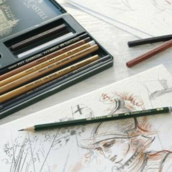 Faber Castell Monochrome 112976 σετ μεταλλική κασετίνα 21τμχ