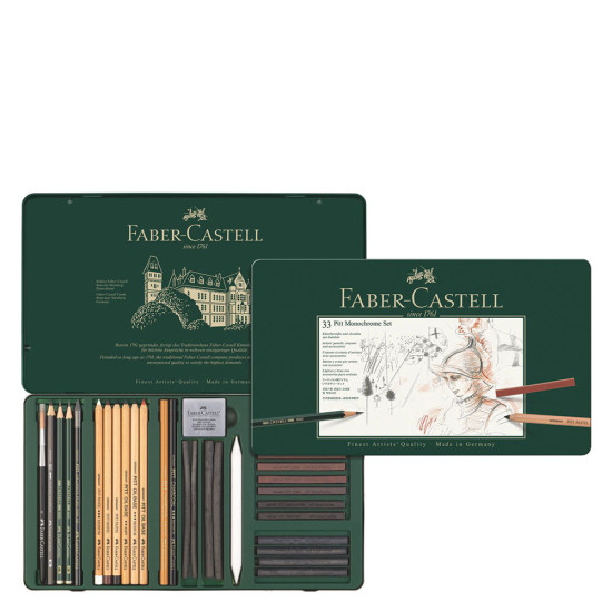 Faber Castell pitt graphite 112977 σετ μολύβια συμπαγούς γραφίτη 33τμχ