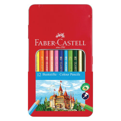 Faber Castell 115801 σετ ξυλομπογιές μεταλλικά χρώματα 12τμχ