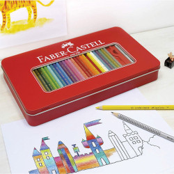 Faber Castell 115801 σετ ξυλομπογιές μεταλλικά χρώματα 12τμχ
