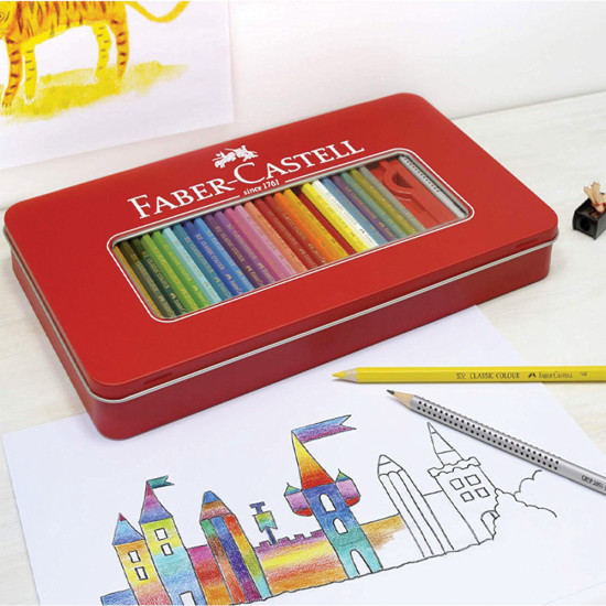 Faber Castell 115801 σετ ξυλομπογιές μεταλλικά χρώματα 12τμχ