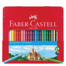 Faber Castell 115824 ξυλομπογιές σε μεταλλική κασετίνα 24χρ.