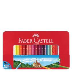 Faber Castell 115894 μεταλλική κασετίνα με ξυλομπογιές 60 χρ.