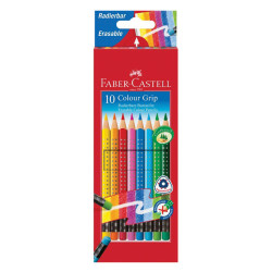 Faber Castell 116613 grip ξυλομπογιές με γόμα 10χρ.
