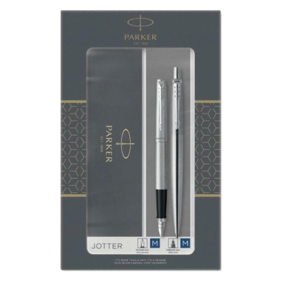 Parker Jotter Duo 1171.9022.08 σετ στυλό/πένα BP-MP ασημί