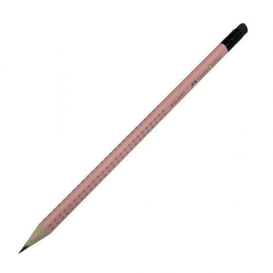 Faber Castell Grip 129423 2001 μολύβι με γόμα HB σομόν
