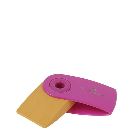 Faber Castell Sleeve 182445 mini γόμα δίχρωμη φούξια/πορτοκαλί