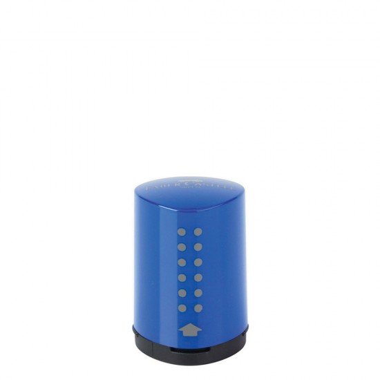 Faber Castell 183710 ξύστρα βαρελάκι mini grip μπλε
