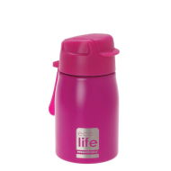 Ecolife 33-BO-1997 παγούρι με καλαμάκι 400ml ροζ
