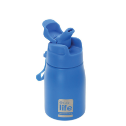Ecolife 33-BO-1998 παγούρι με καλαμάκι 400ml μπλε