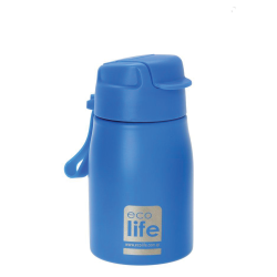 Ecolife 33-BO-1998 παγούρι με καλαμάκι 400ml μπλε