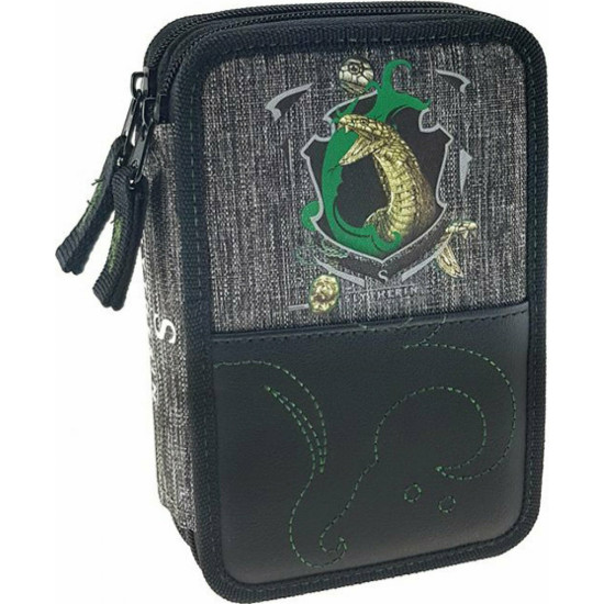 Graffiti Harry Potter 204332 κασετίνα διπλή γεμάτη πράσινη Slytherin