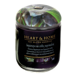 Heart and Home 275000325 κερί μεγάλο Δαμάσκηνο και άνθος πορτοκαλιάς