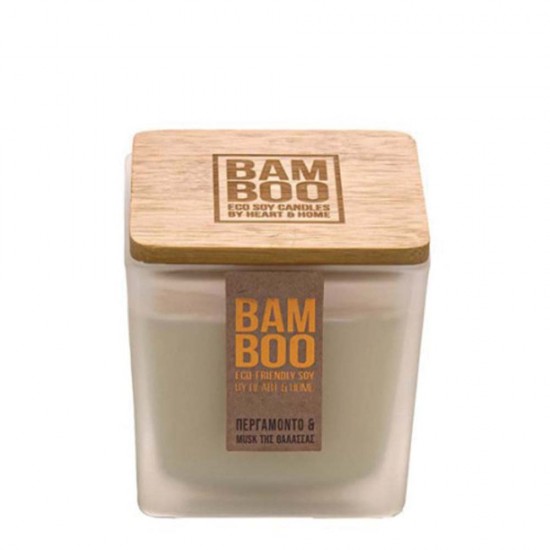 Heart and Home 276700506 κερί bamboo 210gr Περγαμόντο - Musk της θάλασσας