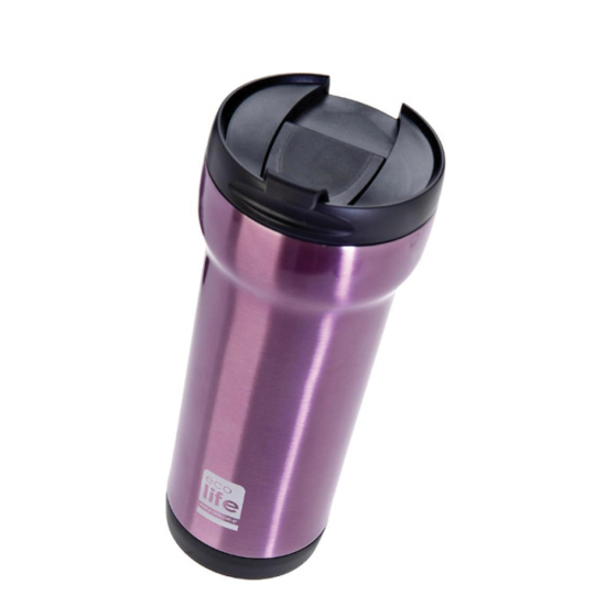 Ecolife 33-BO-4005 μεταλλικό ποτήρι coffee Thermos 420ml ροζ