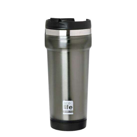 Ecolife 33-BO-4010 μεταλλικό ποτήρι coffee Thermos plastic 420ml γκρι