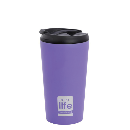 Ecolife 33-BO-4013 μεταλλικό ποτήρι coffee Thermos 370ml lilac