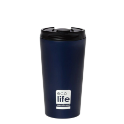 Ecolife 33-BO-4016 μεταλλικό ποτήρι coffee Thermos 370ml blue black