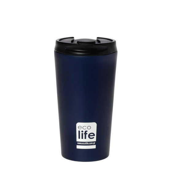 Ecolife 33-BO-4016 μεταλλικό ποτήρι coffee Thermos 370ml blue black