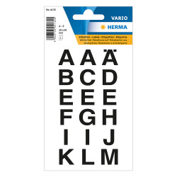 Herma vario 4135 αυτοκόλλητα γράμματα αγγλικά μαύρα (2,0cm)