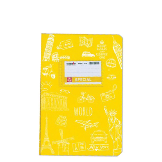 Τυποτράστ 4304 τετράδιο καρφίτσα special doodles ριγέ 17x25cm 50φ κίτρινο