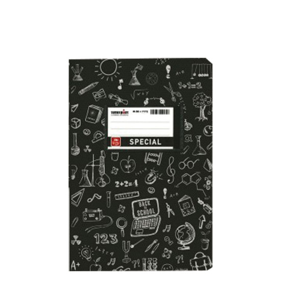 Τυποτράστ 4314 τετράδιο καρφίτσα special doodles ριγέ 17x25cm 50φ μαύρο