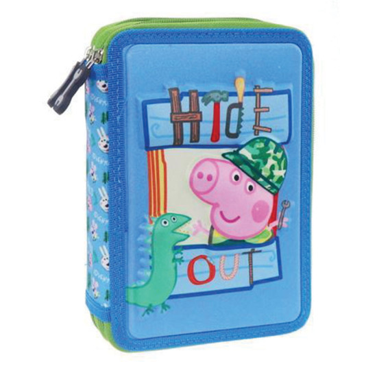 Pegga pig 3D 482428 κασετίνα διπλή γεμάτη