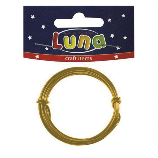Luna 620379 σύρμα αλουμίνιου 2mm 1m κίτρινο