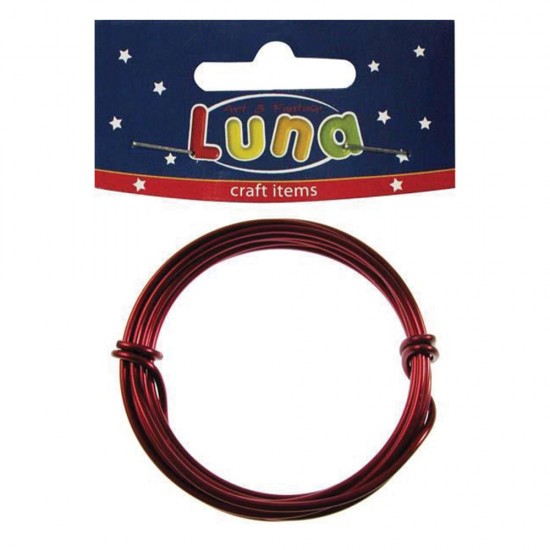 Luna 620381 σύρμα αλουμίνιου 2mm 1m κόκκινο