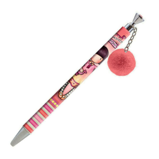 Santoro Gorjuss 681GJ05 στυλό με καπάκι pom - pom Carousel
