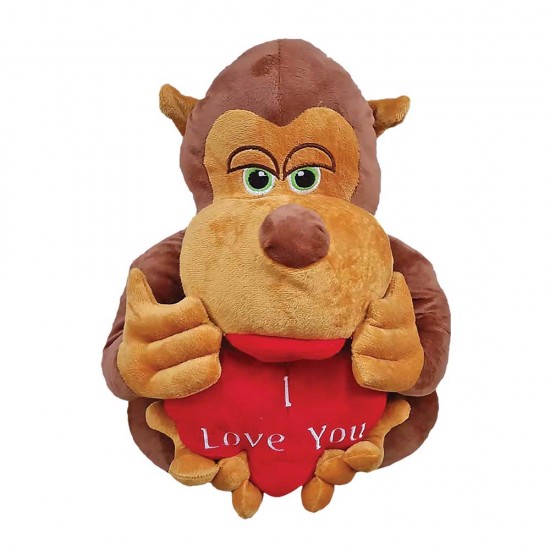 Toy markt 79-458 λούτρινος πίθηκος με καρδιά 40cm