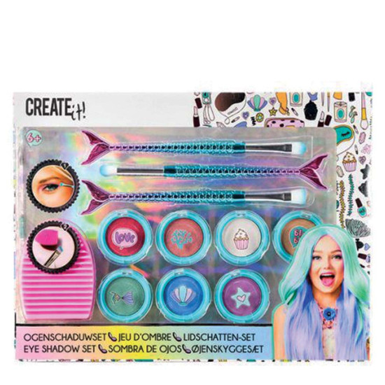 Creat it 84143 σετ σκιές ματιών - πινέλα γοργόνα 11τμχ