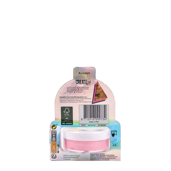 Creat it 84191Β highlighter σώματος gel γκλίτερ ροζ