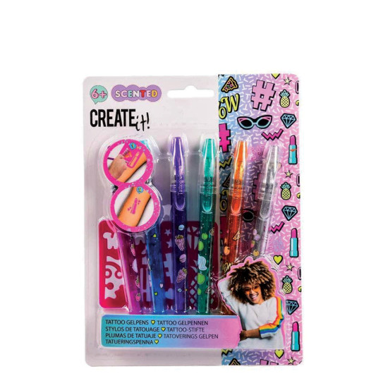 Create it 84211 σετ αρωματικό στυλό για τατουάζ 6τμχ
