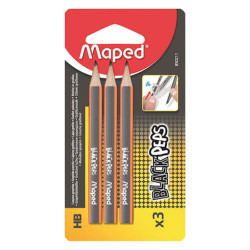 Maped black peps 850211 μίνι ανταλλακτικά μολύβια διαβήτη HB 3τμχ