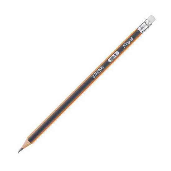 Maped 851721 black peps μολύβι με γόμα ΗΒ