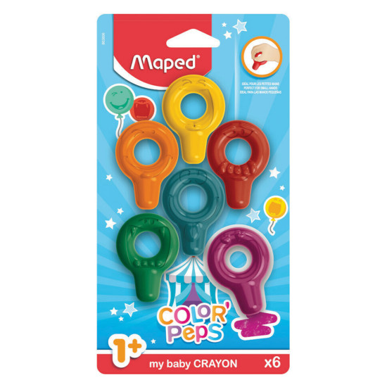 Maped 863806 κηρομπογιές baby 6χρμ
