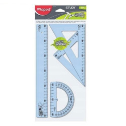 Maped 981701 σετ χάρακες 4τμχ Unbreakable γαλάζιο