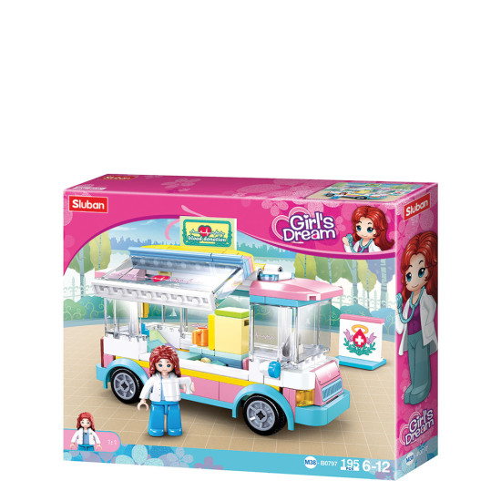 Sluban B0797 Girl's Dream Medical car 195 pcs