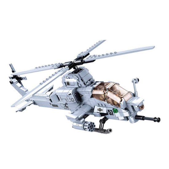 Sluban B0838 Model Bricks Attack helicopter 482 pcs
